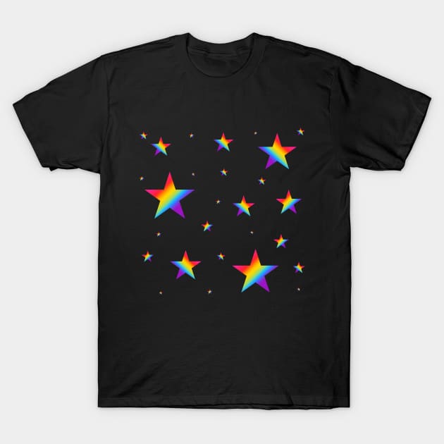 Rainbow Stars T-Shirt by anomalyalice